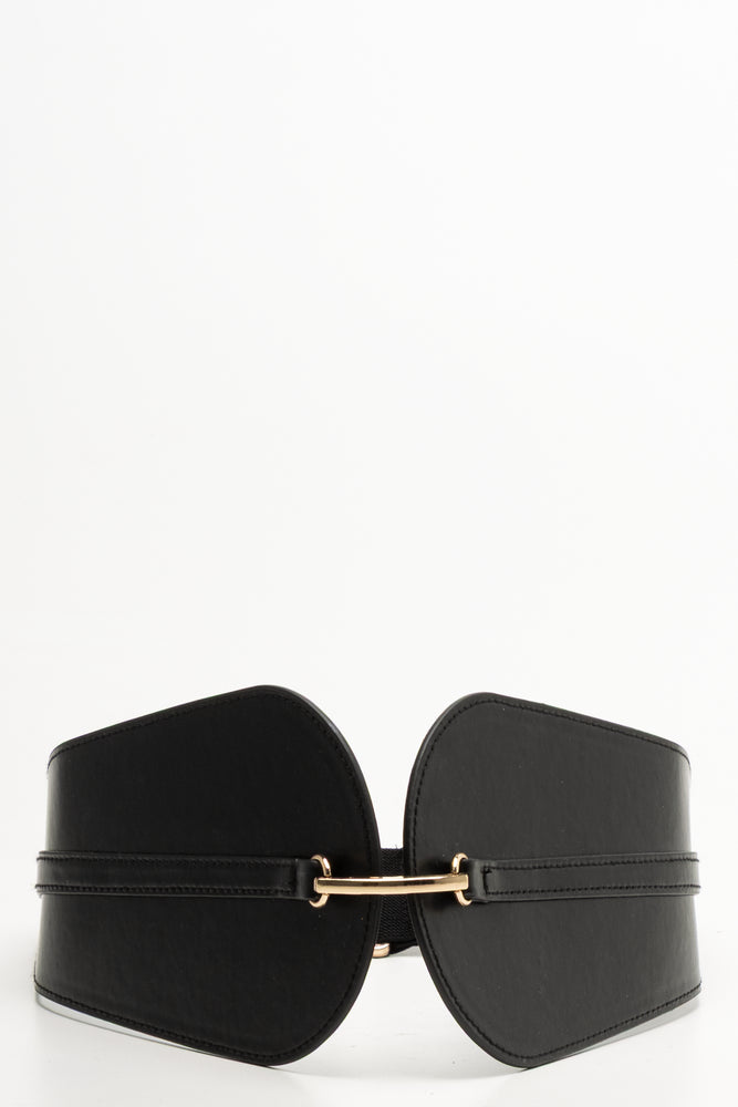 Corset Wide Waist Belt Black
