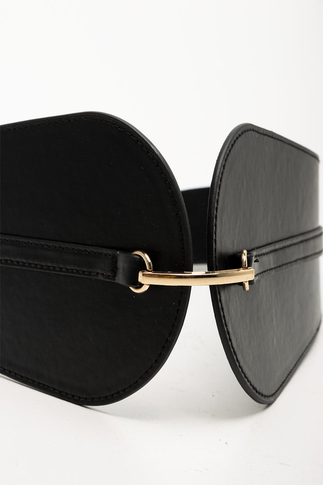 Corset Wide Waist Belt Black