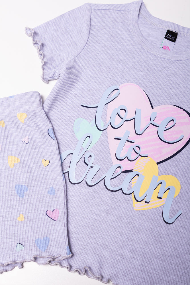 Shorts Pyjama Set Grey
