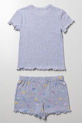 Shorts Pyjama Set Grey (2)