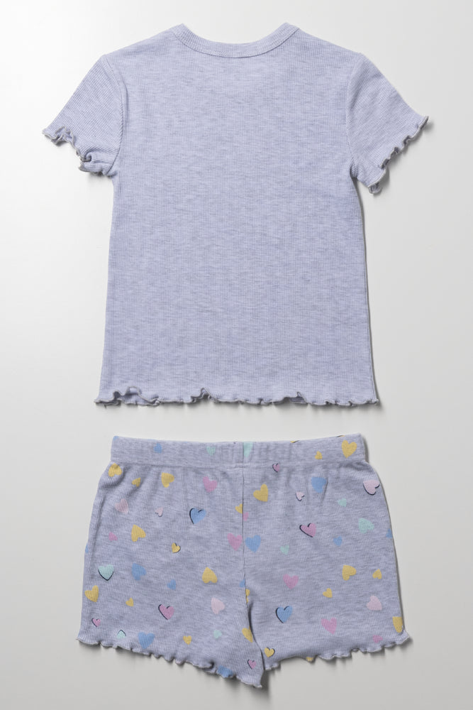 Shorts Pyjama Set Grey (2)