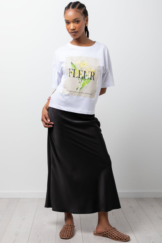 Black Satin Bias Cut Skirt | Shorts & Skirts | Ackermans
