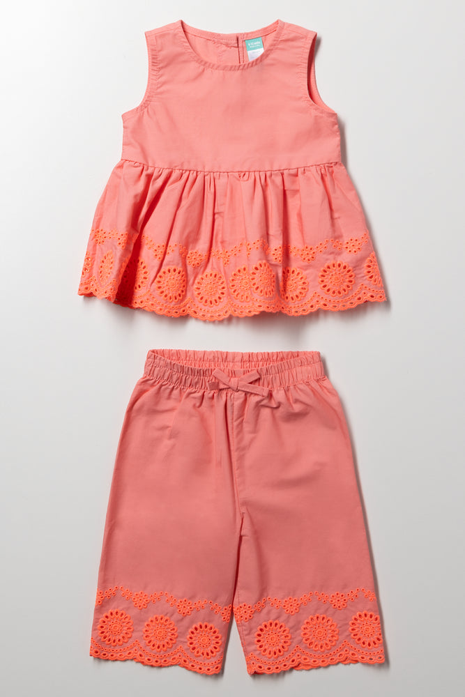 Embroidered Set Pink