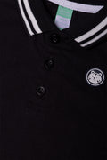 Textured Zip Golfer Black (1)