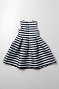 Stripe Bow Dress Navy And White (3)