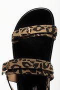 Animal Ankle Strap Sandals Brown (4)