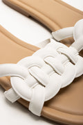 Puffy Linked Mule Sandals White (2)