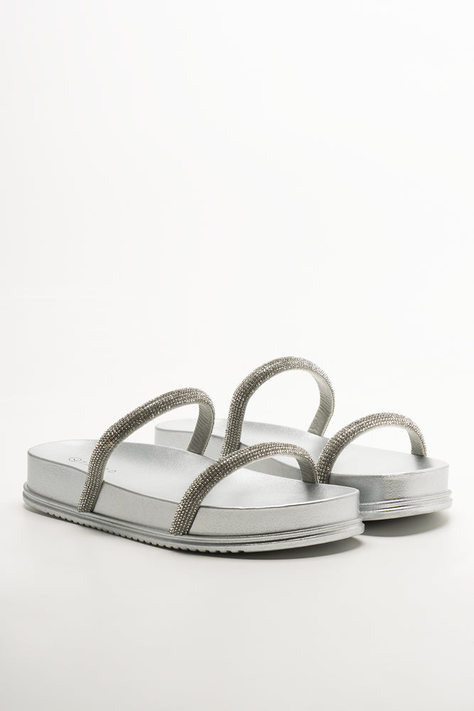 Diamante Sandals Silver
