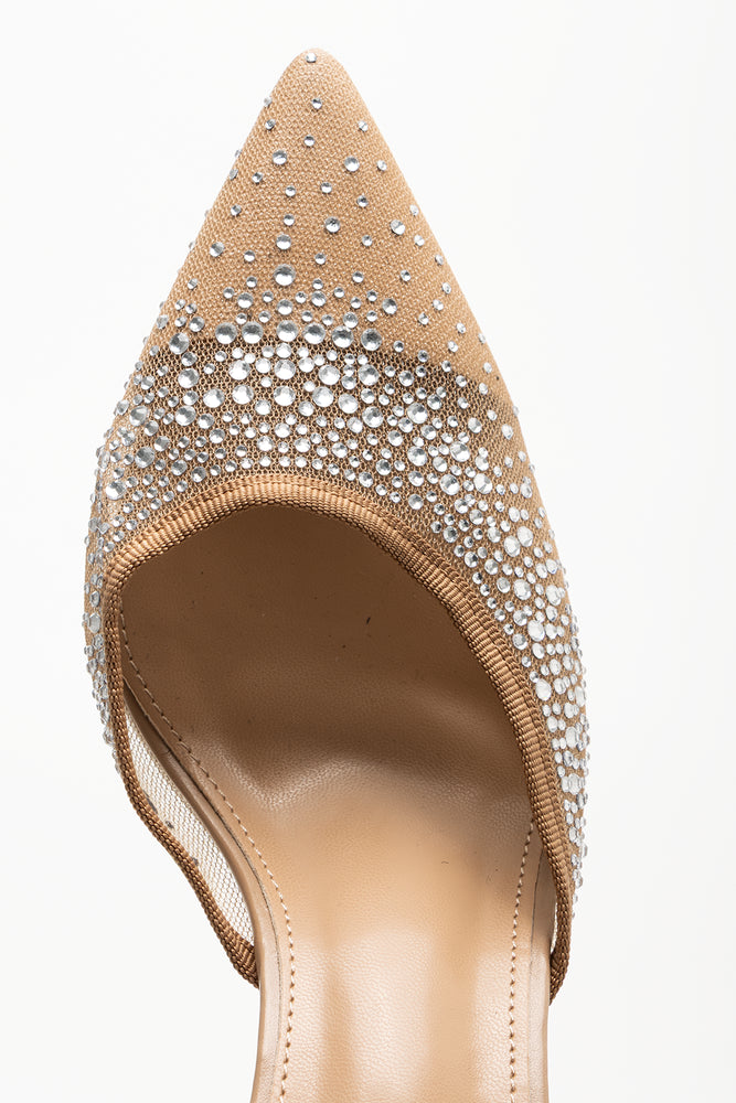 Mesh Pointy Heels Natural (4)