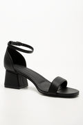 Block Heel Sandals Black (1)