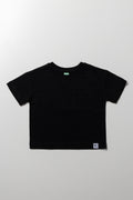 Boxy Fit Short Sleeve T-Shirt Black