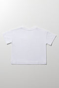 Boxy Fit Short Sleeve T-Shirt White (2)