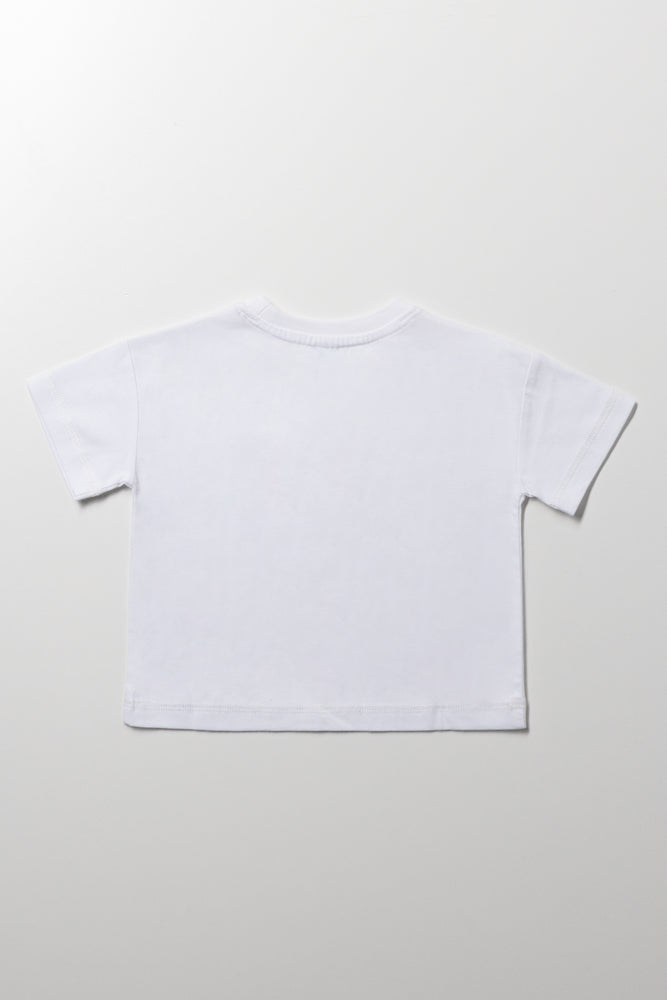 Boxy Fit Short Sleeve T-Shirt White (2)