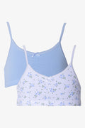 2 Pack Cotton Bras Blue