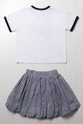 Minnie Mouse Bubble Skirt Set White (3)