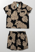2 Piece Tropical Set Black