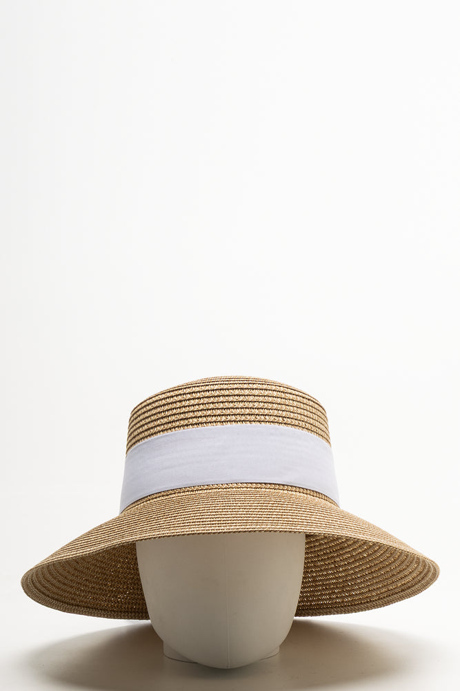 Narrow Brim Straw Hat Natural