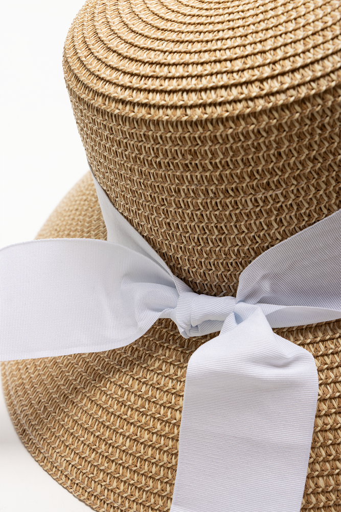 Narrow Brim Straw Hat Natural (2)
