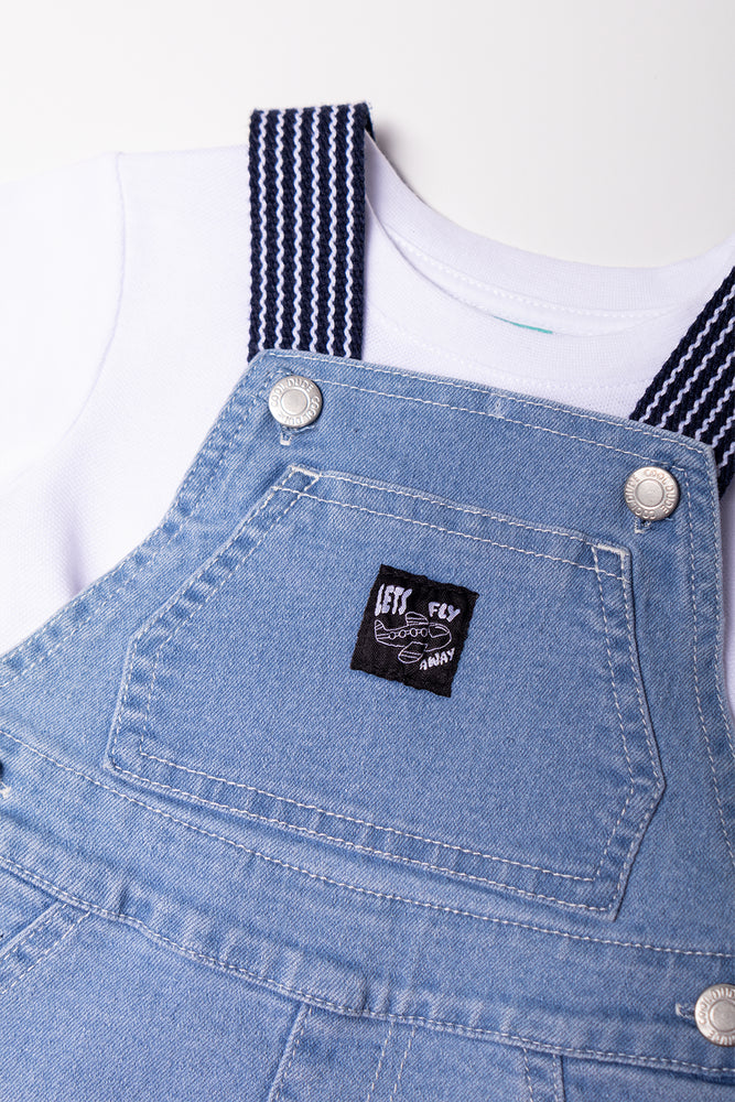 Dungaree Set Light Blue