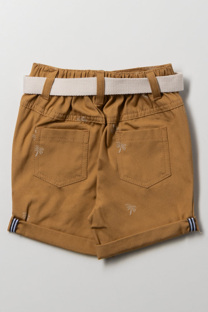Palm Tree Chino Shorts Tan (2)