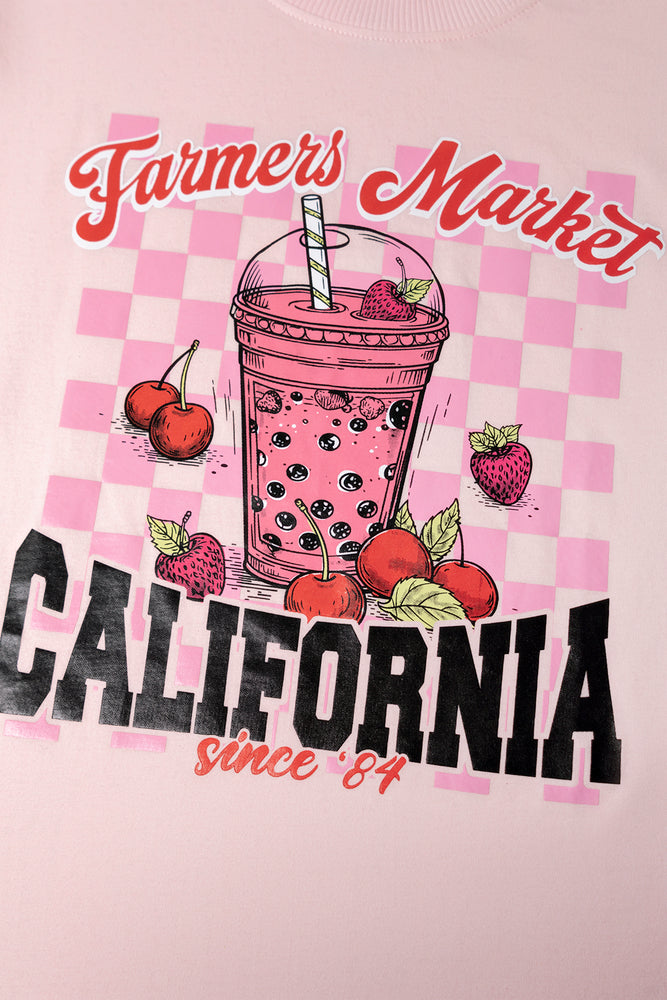 Oversized Short Sleeve T-Shirt Pink