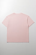 Oversized Short Sleeve T-Shirt Pink (2)