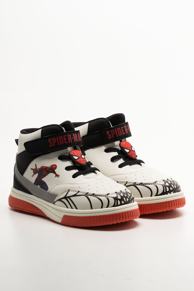 Spider-Man High Top Sneakers Black And White