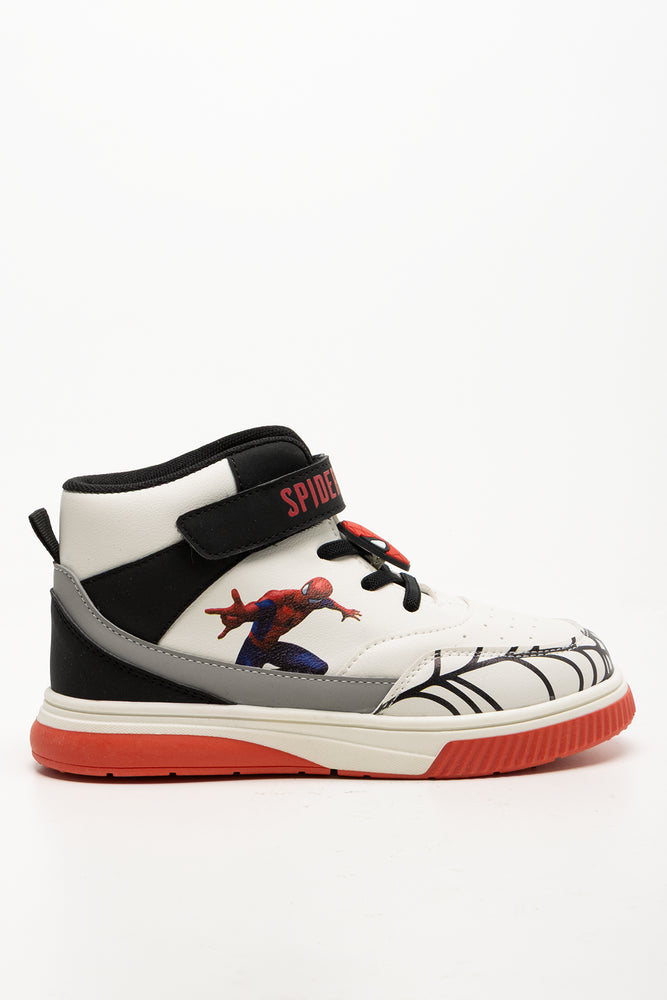 Spider-Man High Top Sneakers Black And White