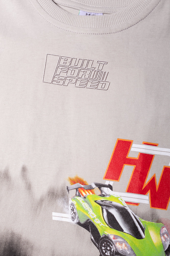 Hot Wheels Dip Dye Short Sleeve T-Shirt Grey (1)