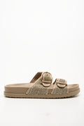 Double Buckle Sandal Natural (1)