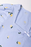 Lemon Rib Skater Dress Blue (1)