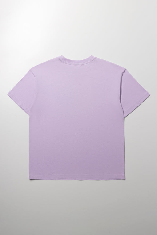 Flower Short Sleeve T-Shirt Lilac (2)