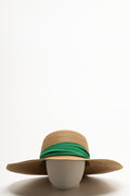 Narrow Brim Straw Hat Natural (1)