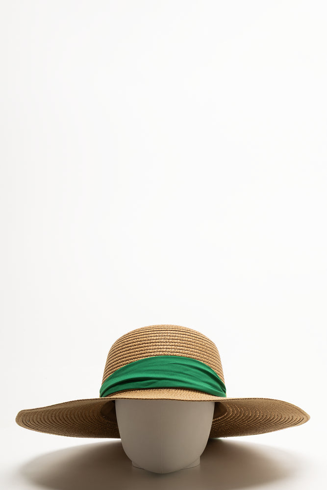 Narrow Brim Straw Hat Natural (1)