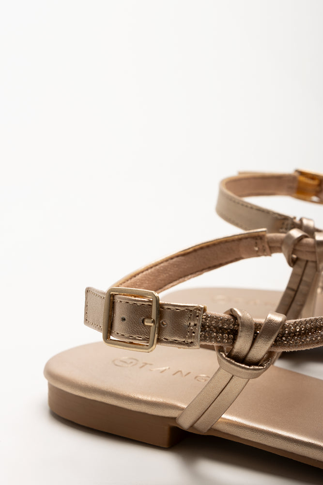 Knotted Ankle Strap Sandals Rose Gold (3)