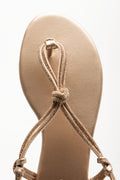 Knotted Ankle Strap Sandals Rose Gold (4)
