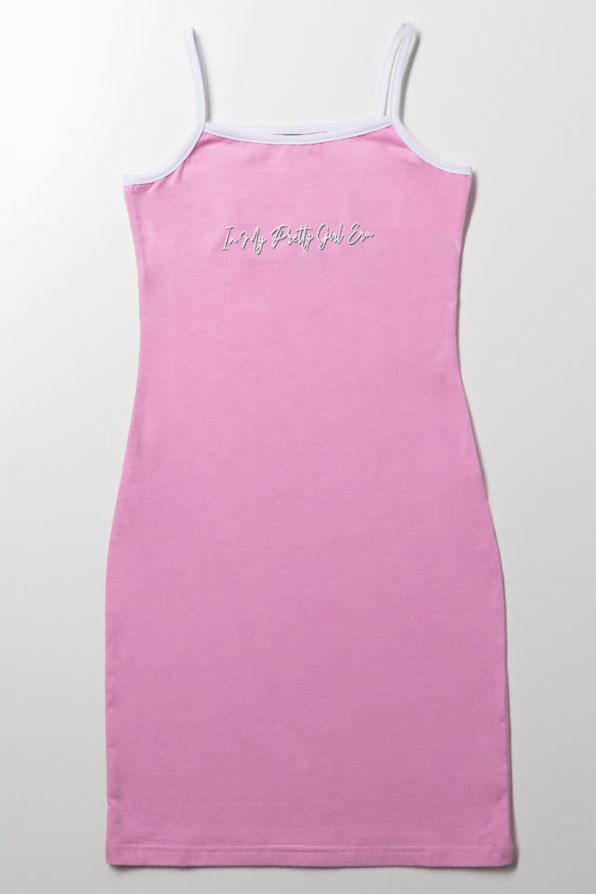 Strappy Bodycon Dress Pink