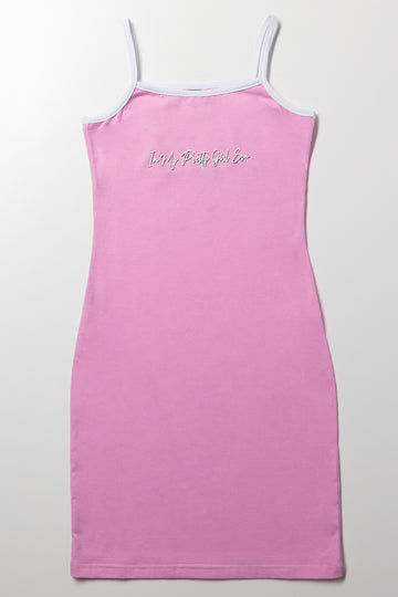 Strappy Bodycon Dress Pink