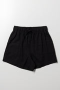Linen Shorts Black