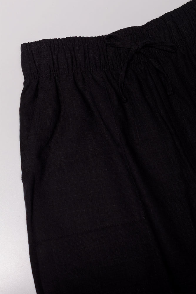 Linen Shorts Black