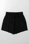 Linen Shorts Black (2)