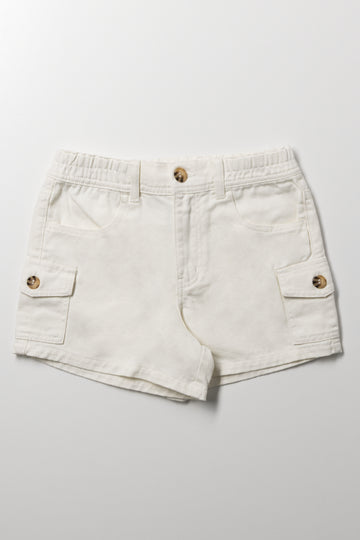 Denim Shorts Cream