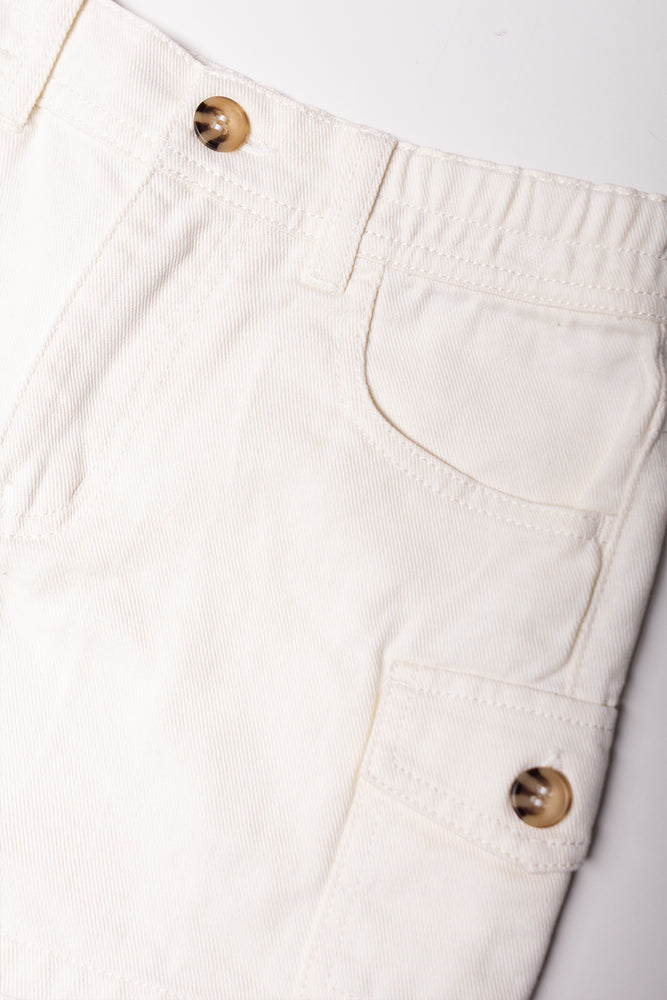 Denim Shorts Cream