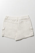 Denim Shorts Cream (2)