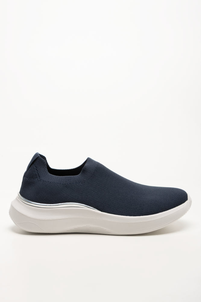 Knit Trainers Navy (1)