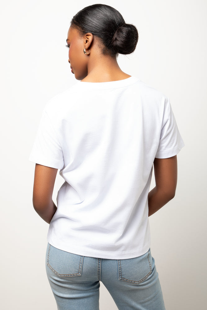 Floral Short Sleeve T-Shirt White (2)