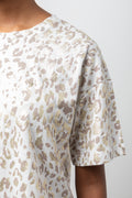 Animal Foil Short Sleeve Dropped Shoulder T-Shirt Natural (3)