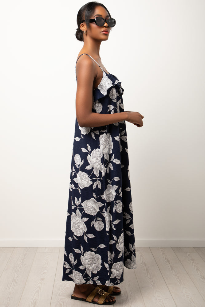 Floral Maxi Dress Navy