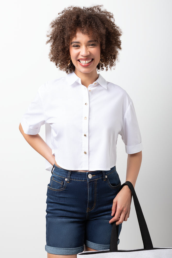 Ballerina Sleeve Shirt White