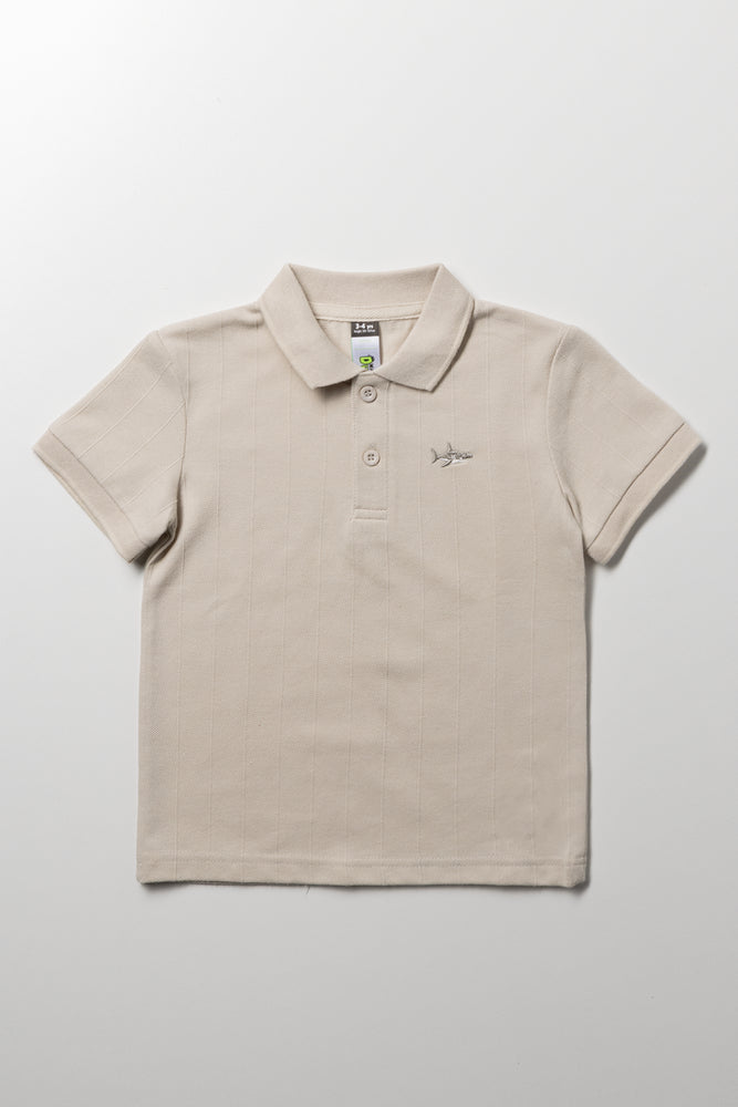 Textured Stripe Golfer Natural